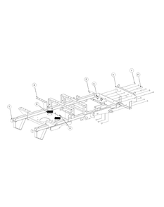 Frame Assembly Diagram and Parts List for M60-KW 53AB5DBX150-23-HP Cub Cadet Lawn Tractor